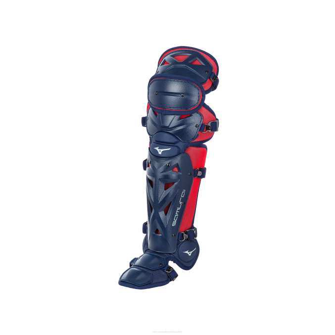 Mizuno espinilleras samurai baseball 165 unisexo accesorios azul marino-rojo(5110) 668F963