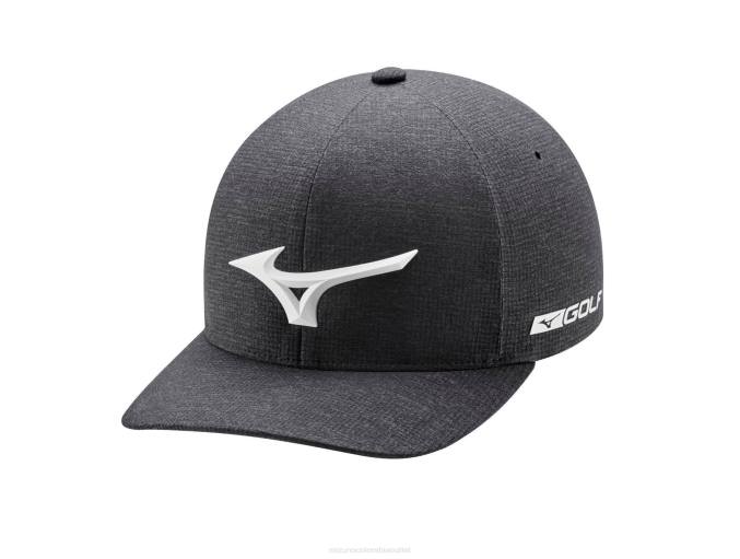 Mizuno gorra de golf ajustada tour delta unisexo accesorios carbón jaspeado (hchc) 668F419