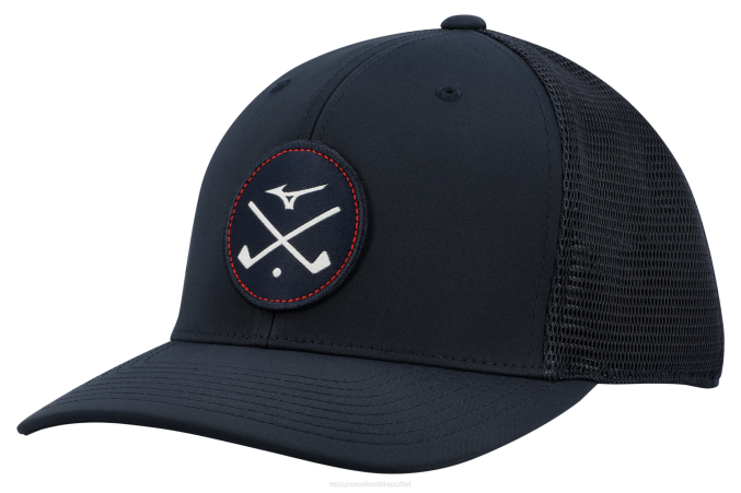 Mizuno gorra de golf con malla y tréboles cruzados unisexo accesorios azul marino (5151) 668F499