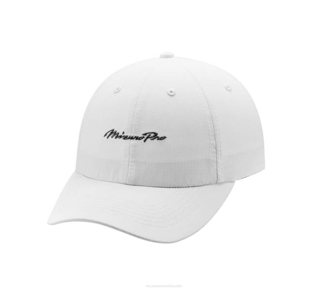 Mizuno gorra de golf pro script unisexo accesorios blanco-negro(0090) 668F410