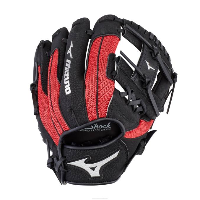 Mizuno guante de béisbol powerclose serie prospect 10 unisexo accesorios negro-rojo (f901) 668F1005
