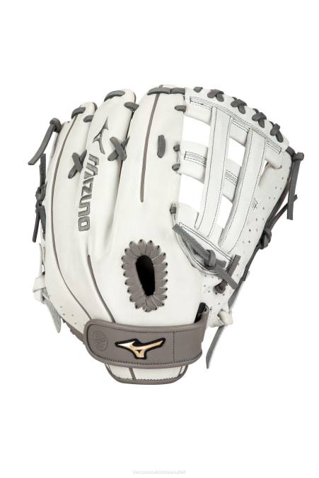Mizuno guante de sóftbol de lanzamiento rápido elite prime outfield 13 unisexo accesorios blanco-gris(f091) 668F1704