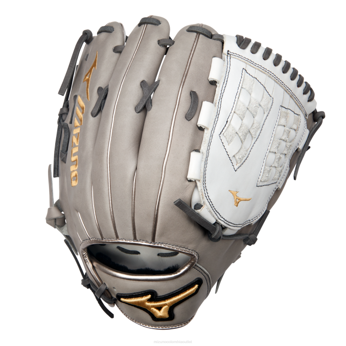 Mizuno guante de sóftbol de lanzamiento rápido pro select 125 unisexo accesorios gris-blanco (r730) 668F1649