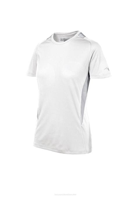 Mizuno jersey de cuello redondo de softbol chica vestir blanco-gris(0091) 668F2014