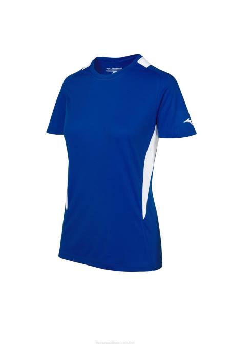 Mizuno jersey de cuello redondo de softbol chica vestir blanco real (5200) 668F2021