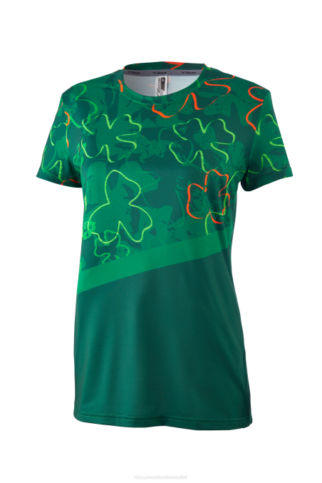Mizuno manga corta para correr imprimible mujer vestir paddygreen (sm73) 668F244