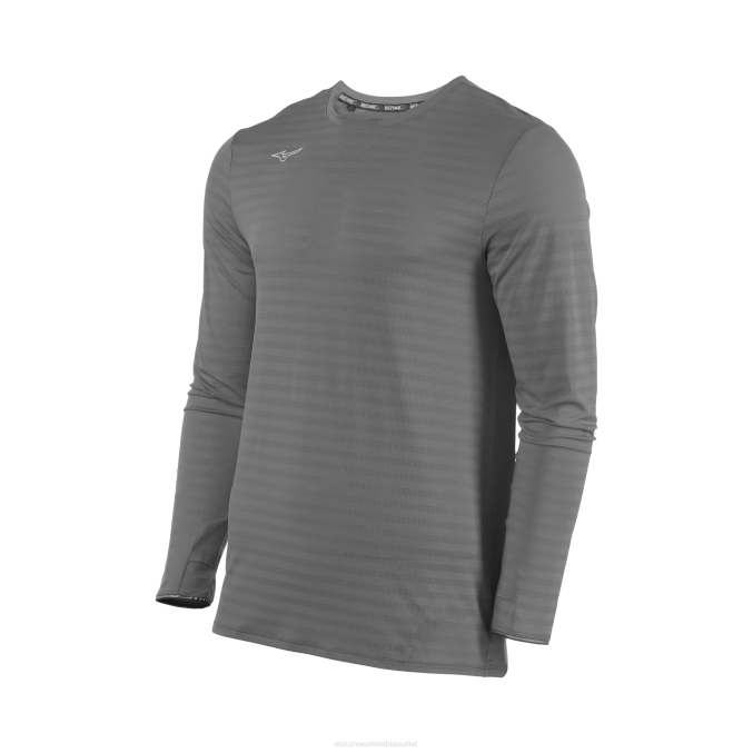 Mizuno manga larga ecológica atlética hombres vestir sombra tranquila (9i9i) 668F1447