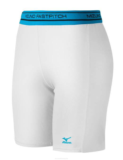 Mizuno pantalones cortos deslizantes de compresión de tiro bajo unisexo vestir blanco (0000) 668F1723