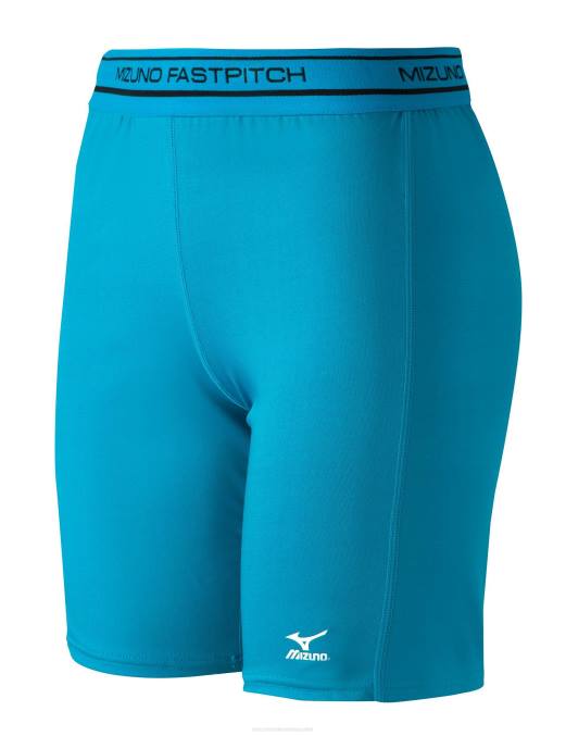 Mizuno pantalones cortos deslizantes de compresión de tiro bajo unisexo vestir diva azul (5s5s) 668F1724