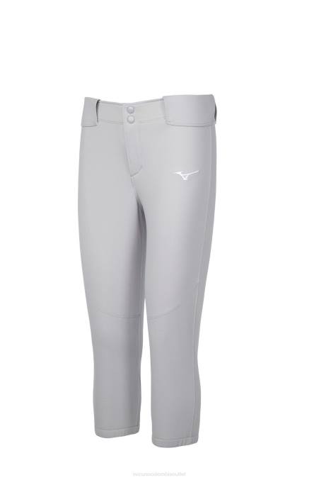 Mizuno pantalones de softball elásticos con cinturón mujer vestir gris(9191) 668F1888