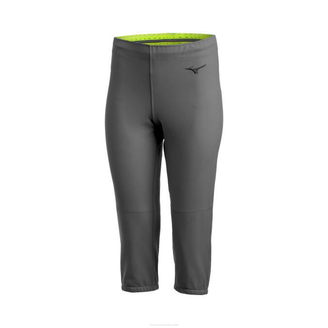 Mizuno pantalones elásticos de softbol sin cinturón mujer vestir carboncillo(9292) 668F1916