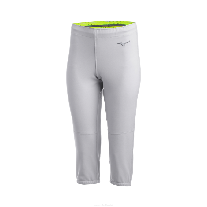 Mizuno pantalones elásticos de softbol sin cinturón mujer vestir gris(9191) 668F1915