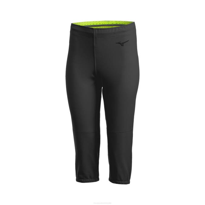 Mizuno pantalones elásticos de softbol sin cinturón mujer vestir negro (9090) 668F1914
