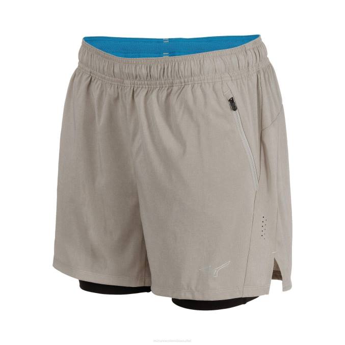 Mizuno pantalón corto alpha eco 5 2-n-1 mujer vestir vintage caqui (8c8c) 668F306