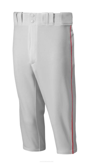 Mizuno pantalón corto de béisbol con ribete premier hombres vestir gris-rojo (9110) 668F1181