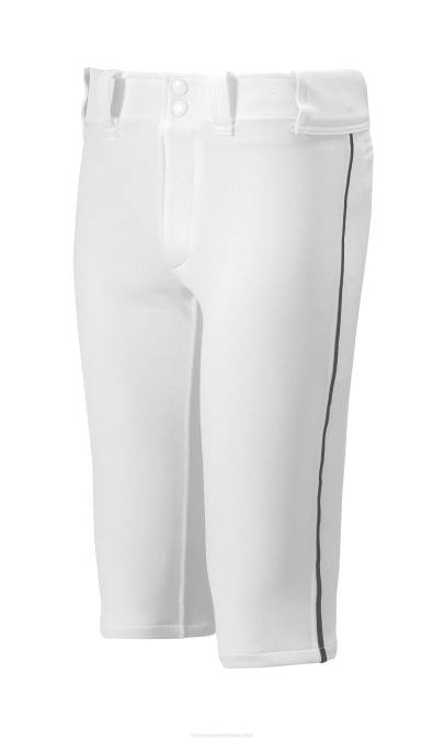 Mizuno pantalón corto de béisbol con ribete premier juventud vestir blanco-negro(0090) 668F1216