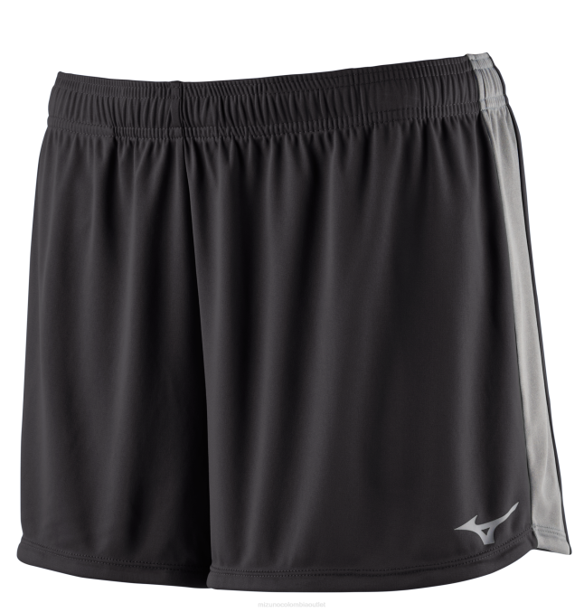 Mizuno pantalón corto de entrenamiento icon 35 mujer vestir negro-carbón(9092) 668F2129