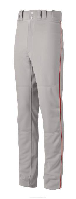 Mizuno pantalón de béisbol con ribete premier pro g2 juventud vestir gris-rojo (9110) 668F1197