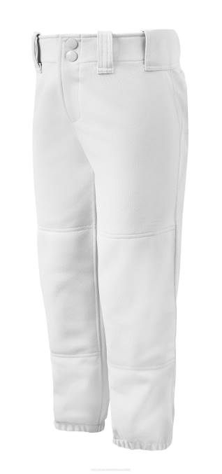 Mizuno pantalón de softball con cinturón chica vestir blanco (0000) 668F1932