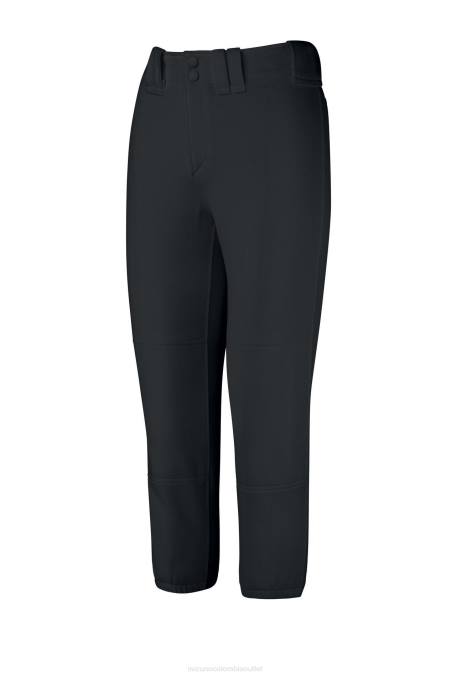 Mizuno pantalón de softball con cinturón mujer vestir negro (9090) 668F1906