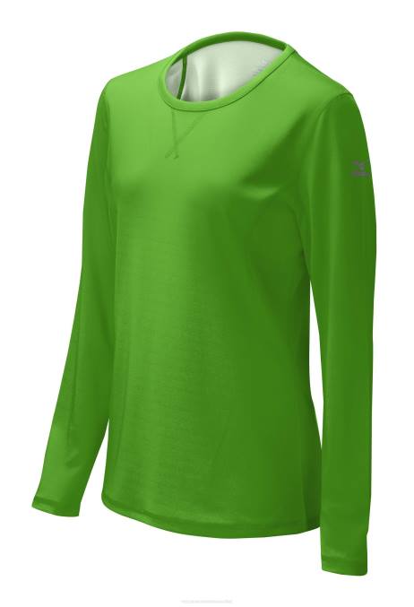 Mizuno parte superior híbrida de núcleo dual unisexo vestir verde eléctrico-blanco (8d00) 668F2571