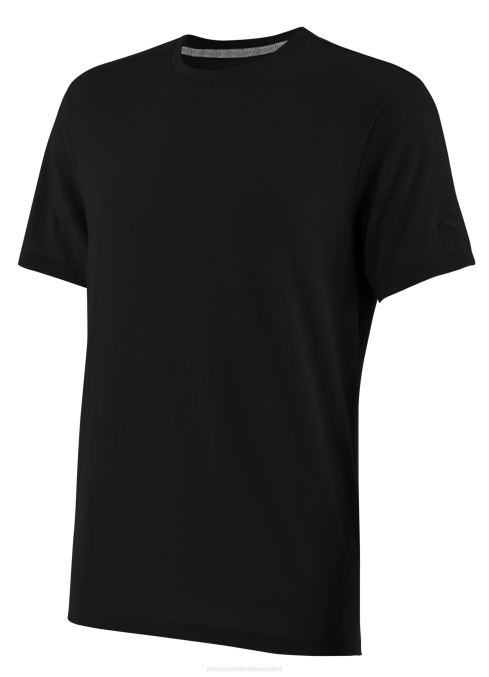 Mizuno playera de manga corta de entrenamiento infinito hombres vestir negro (9090) 668F2758