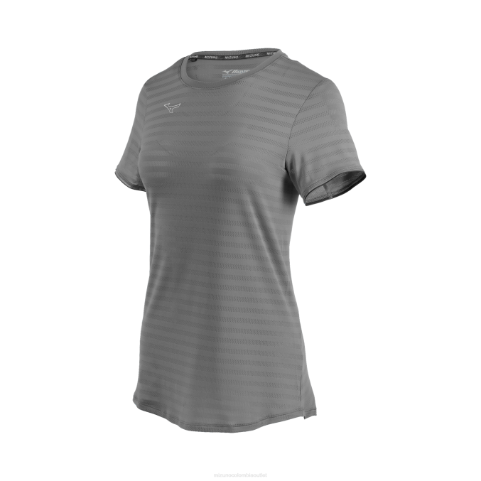 Mizuno playera de manga corta ecológica atlética mujer vestir sombra tranquila (9i9i) 668F2150