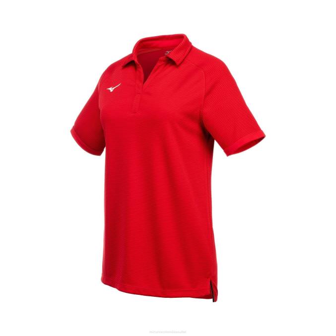 Mizuno polo explorador mujer vestir rojo (1010) 668F2777