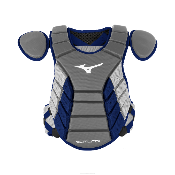 Mizuno protector de pecho de béisbol samurai 15 unisexo accesorios gris-azul marino 668F1120