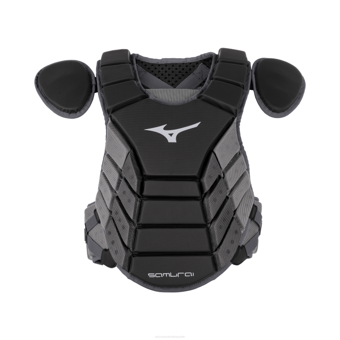 Mizuno protector de pecho de béisbol samurai 16 unisexo accesorios negro-gris(9091) 668F853