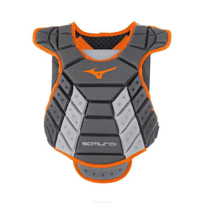 Mizuno protector de pecho samurai fastpitch softball 13 mujer accesorios gris-naranja(9120) 668F1731