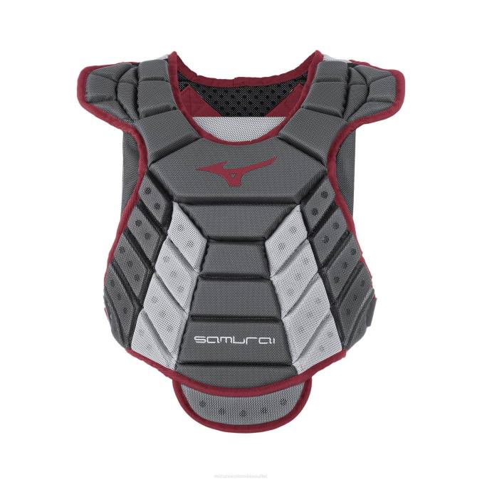Mizuno protector de pecho samurai fastpitch softball 14 mujer accesorios granate gris(9168) 668F1809