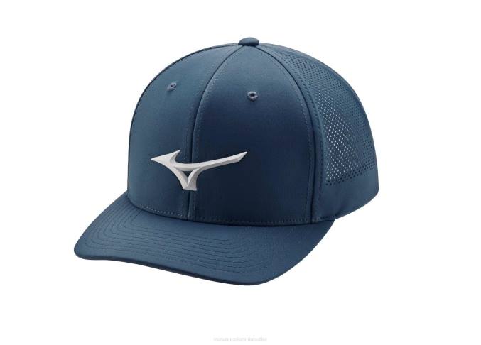 Mizuno sombrero de golf ajustable con ventilación unisexo accesorios azul ala verde azulado (bwbw) 668F425