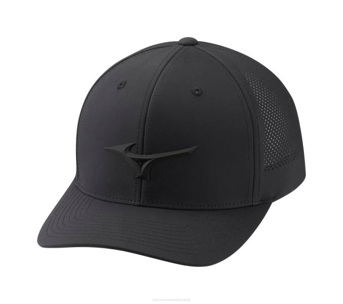 Mizuno sombrero de golf ajustable con ventilación unisexo accesorios negro (9090) 668F421
