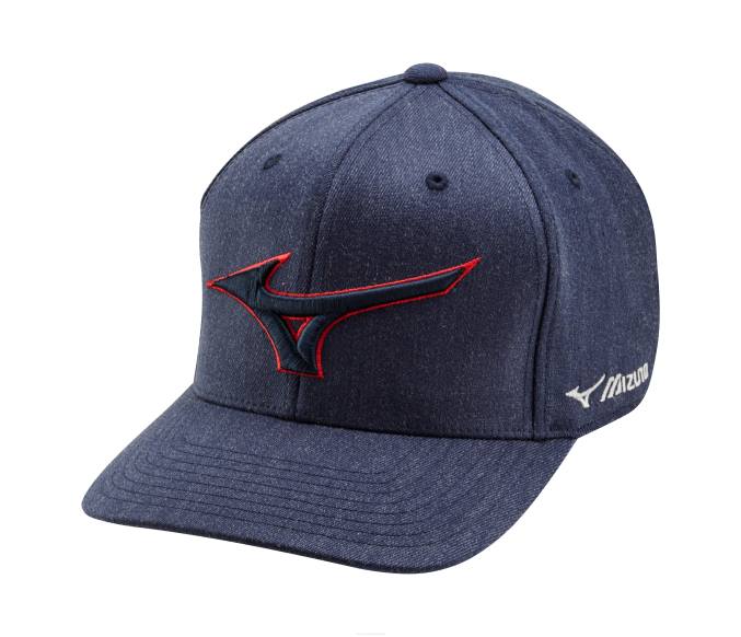 Mizuno sombrero snapback de diamantes unisexo accesorios azul marino-rojo(5110) 668F1124