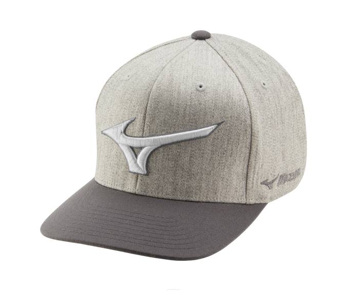 Mizuno sombrero snapback de diamantes unisexo accesorios gris jaspeado (9595) 668F1127
