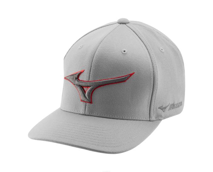 Mizuno sombrero snapback de diamantes unisexo accesorios gris-rojo (9110) 668F1126