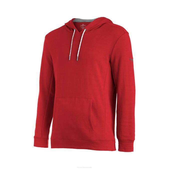 Mizuno sudadera con capucha comp warmup juventud vestir rojo (1010) 668F1545