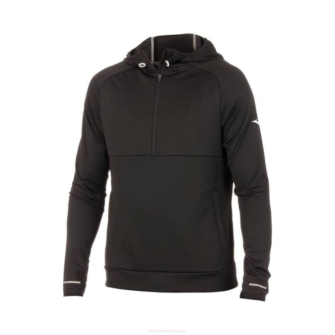 Mizuno sudadera con capucha infinity running hombres vestir negro (9090) 668F205