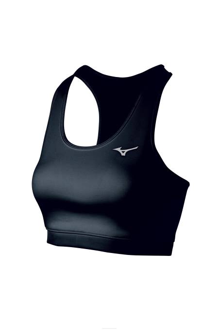 Mizuno sujetador de malla alfa en la espalda mujer vestir negro (9090) 668F2066