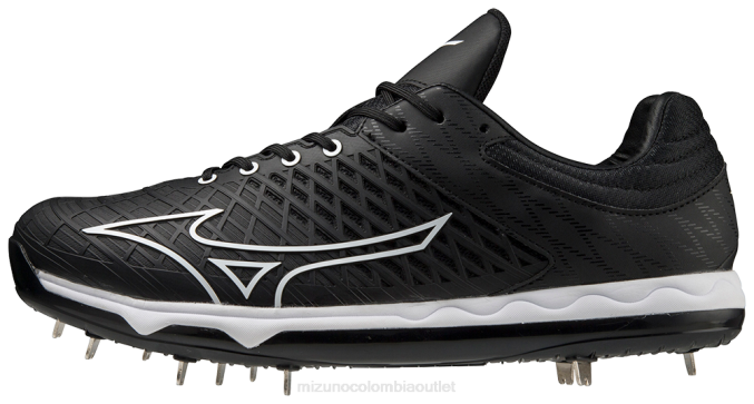 Mizuno taco de lanzador de béisbol de metal speedrevo ace hombres zapatos negro-blanco (9000) 668F1637