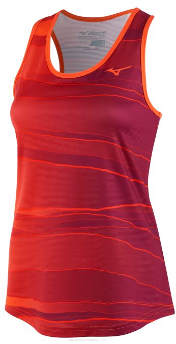 Mizuno tanque de correr ecológico imprimible mujer vestir capuchina(1e1e) 668F362