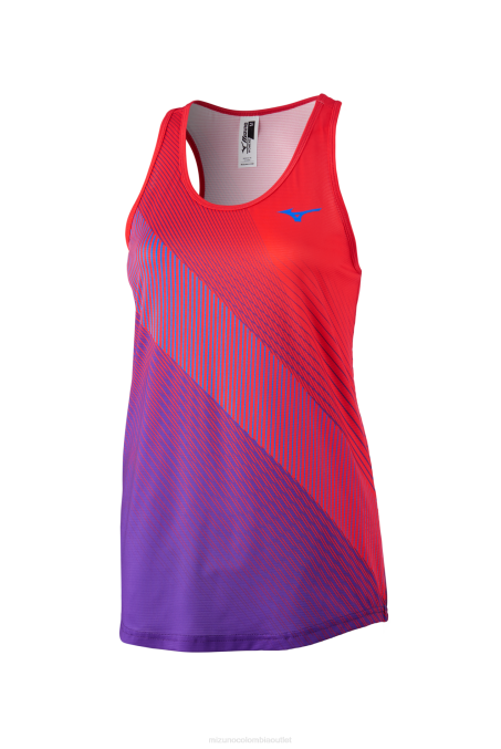 Mizuno tanque de correr imprimible mujer vestir azul profundo (pr41) 668F233