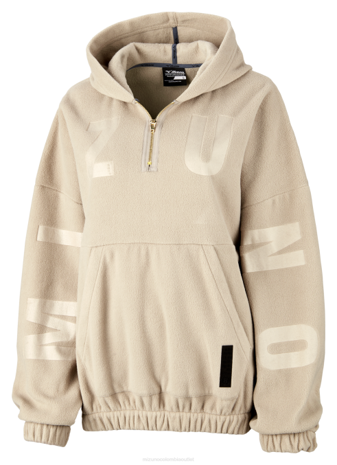 Mizuno tumbona ronda rousey 1/4 zip mujer vestir vintage caqui (8c8c) 668F2717