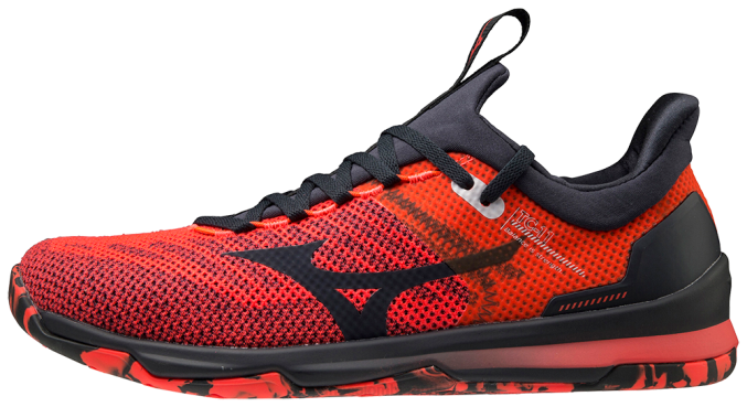 Mizuno zapatilla de entrenamiento tc-11 hombres zapatos rojo-negro (1090) 668F2686
