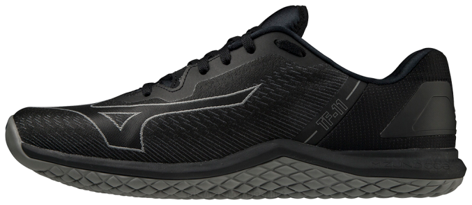 Mizuno zapatilla de entrenamiento tf-11 hombres zapatos negro-gris(9091) 668F2708