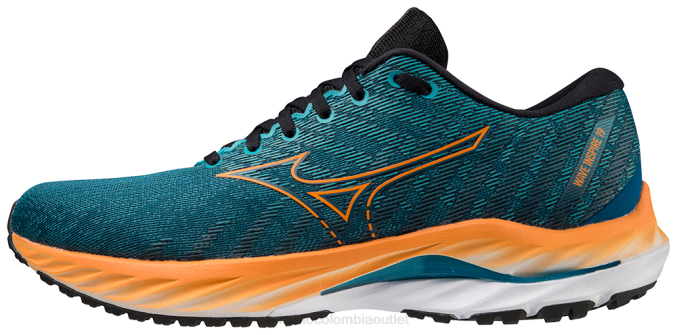 Mizuno zapatilla para correr wave inspire 19 hombres zapatos tinta azul-birdofparadise (5322) 668F44