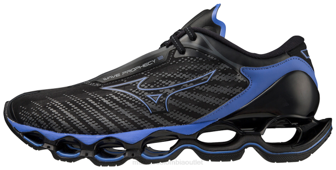 Mizuno zapatilla para correr wave profecy 12 hombres zapatos ostra negra-cenizas azules (9h5j) 668F29