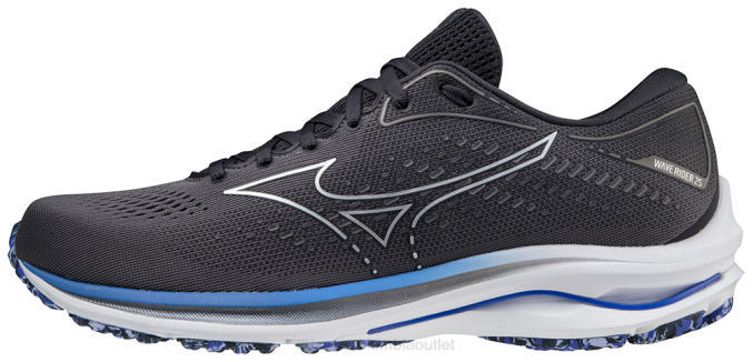 Mizuno zapatillas de correr wave rider 25 2e hombres zapatos obsidiana (9p9p) 668F170