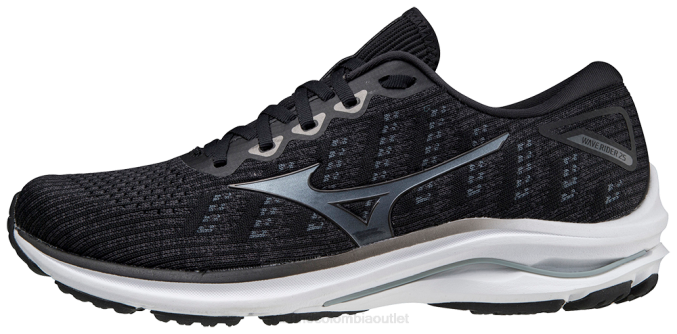 Mizuno zapatillas de correr wave rider 25 waveknit hombres zapatos cantera-obsidiana(9p9u) 668F168